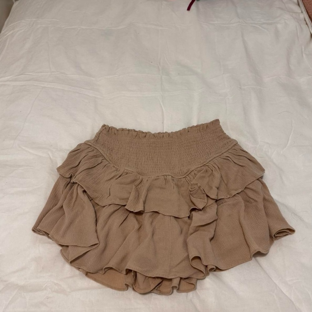 Brown Ruffled Skirt